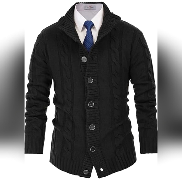 Paul Jones Cable Knit Cardigan Sweater - Picture 1 of 5